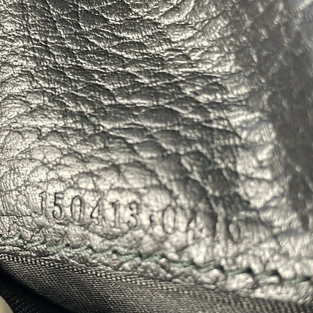 Gucci Bifold Compact Wallet GG Guccissima Monogram Canvas Black Web Tab